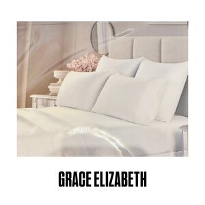 Grace Elizabeth Elegant White 4 Pc Bedding Sheets, NWT